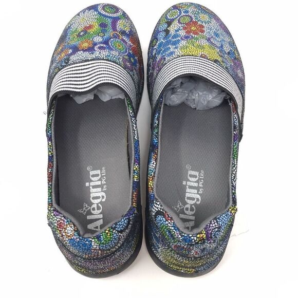 Alegria Glee Hippie Chic Clogs Womens Size 36 6-6.5 Floral Flower Slip On Career - Picture 11 of 12